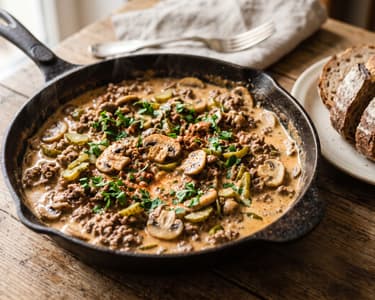Schnelles Hack-Stroganoff | Deftig in 25 Minuten