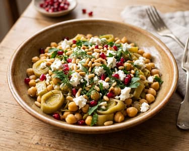 Türkischer Kichererbsen-Lauch-Salat | Pırasalı Nohut Salatası