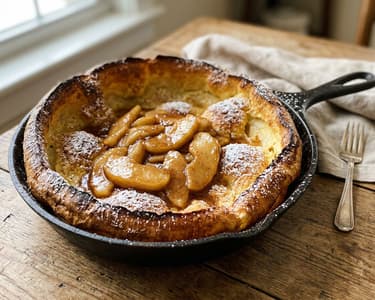 German Apple Oven Pancake | Fluffy Autumn Brunch