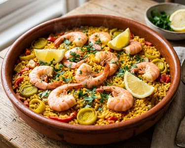 Spanischer Garnelen-Lauch-Reistopf | Arroz con Gambas y Puerro