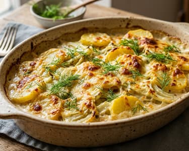 Potato & Fennel Gratin | Savoury & Delicately Baked