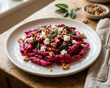 Penne with Beetroot & Goat Cheese | Creamy in 20 Minutes