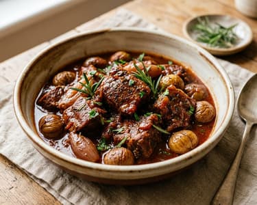 Choirino me Kastana | Tender Pork with Chestnuts