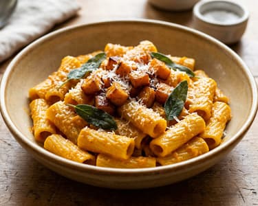 Rigatoni with Roasted Sweet Potato & Sage