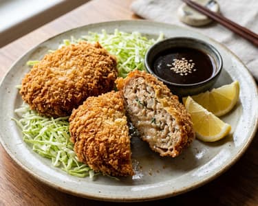 Japanese Tori Menchi Katsu | Crispy Chicken Cutlets