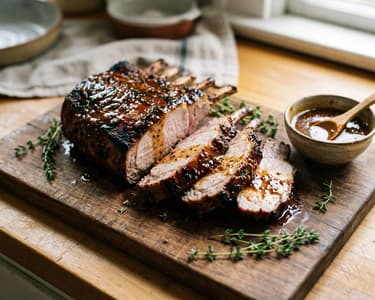 Grilled BBQ Rack of Pork | Juicy with Maple Mustard Glaze