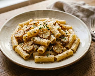 Rigatoni mit geröstetem Topinambur & Thymian