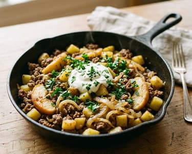 Heaven and Earth Minced Meat Skillet | Rhineland Style in 25 Minutes