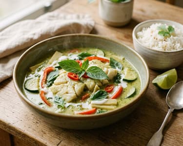 Gaeng Kiew Wan Pla | Thailändisches grünes Fisch-Curry