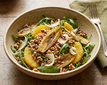 Tuscan Farro Salad | With Caramelized Chicory