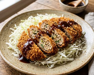 Japanisches Tori Menchi Katsu | Knusprig & saftig