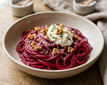 Spaghetti alla Barbabietola | Samtige Rote-Bete-Pasta