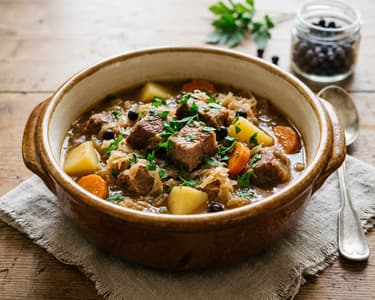 Baden-Style Schäufele Stew with Sauerkraut & Cider