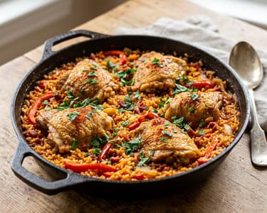 Arroz al Chilindrón | Spanish Chicken Rice Pot