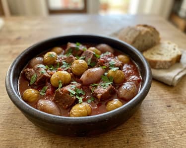 Greek Pork Stew with Chestnuts | Choirino me Kastana