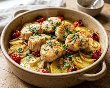 Rape al Horno con Patatas | Spanischer Ofen-Seeteufel
