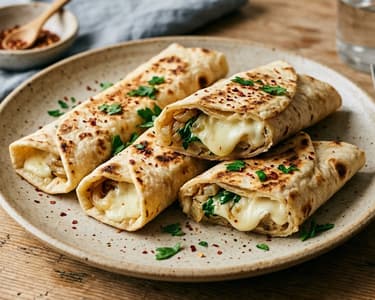 Türkische Sıkma mit Schafskäse | Warmes Käse-Fladenbrot
