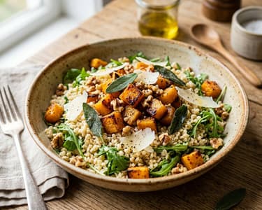 Tuscan Bulgur Salad with Roasted Butternut Squash & Sage
