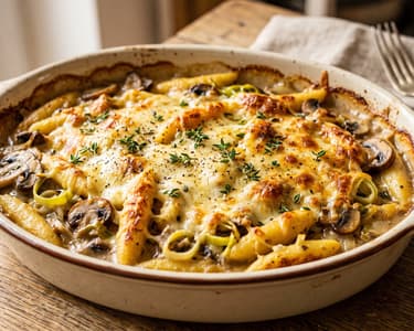 Schupfnudel Bake with Wild Mushrooms and Mountain Cheese