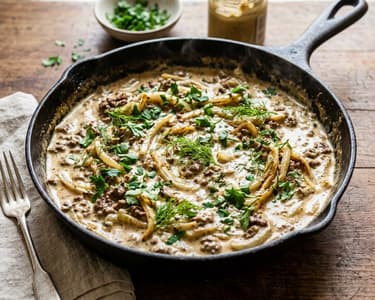 Cremige Fenchel-Hack-Pfanne | In 20 Minuten serviert