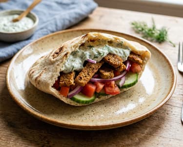 Lotao Gyros-Pita mit schnellem Tzatziki