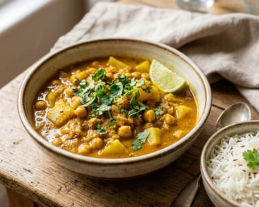 Indisches Kohlrabi-Kichererbsen-Curry | Cremig & herbstlich