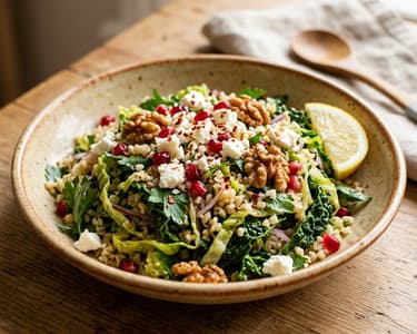 Türkischer Wirsing-Bulgursalat mit Walnüssen & Feta