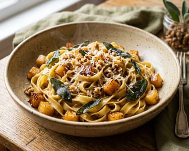 Tagliatelle mit karamellisierter Steckrübe & Salbeibutter