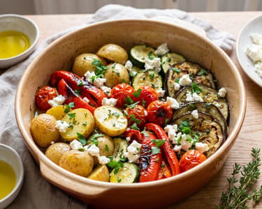 Greek Vegetable Bake with Feta