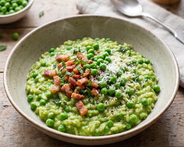 Pea risotto