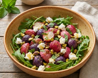 Roasted Radish Salad with Goat Cheese