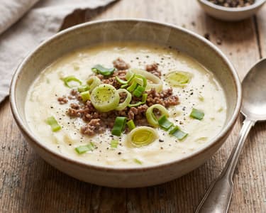 Cheese and leek soup