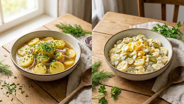 Bayerischer Kartoffelsalat vs. Mayo-Kartoffelsalat: Der große Vergleich
