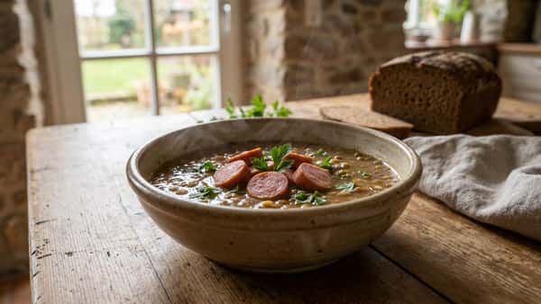 Omas Linsensuppe: Klassisches Rezept mit Würstchen