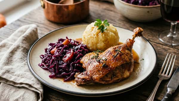 Klassische Martinsgans knusprig braten