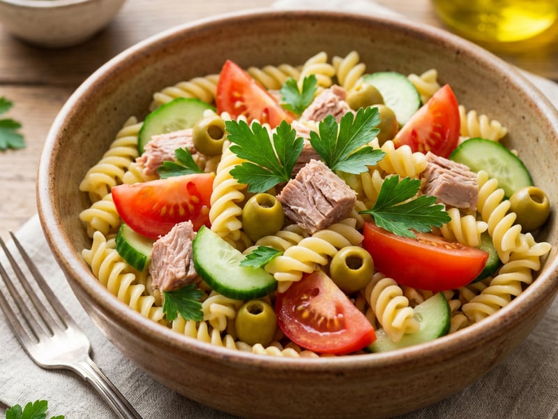 Pasta Salad with Tuna and Olives