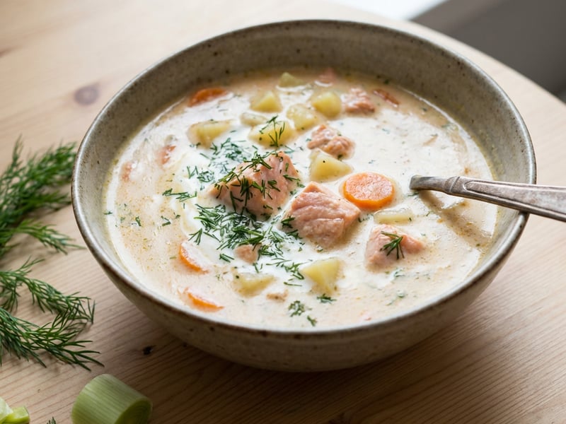 Finnish Salmon Soup (Lohikeitto)