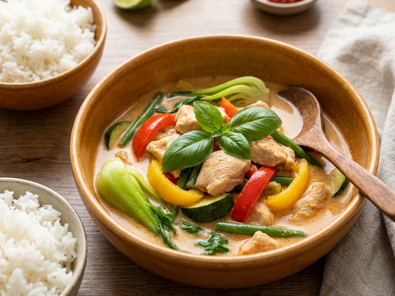Red Thai Curry with Chicken and Vegetables