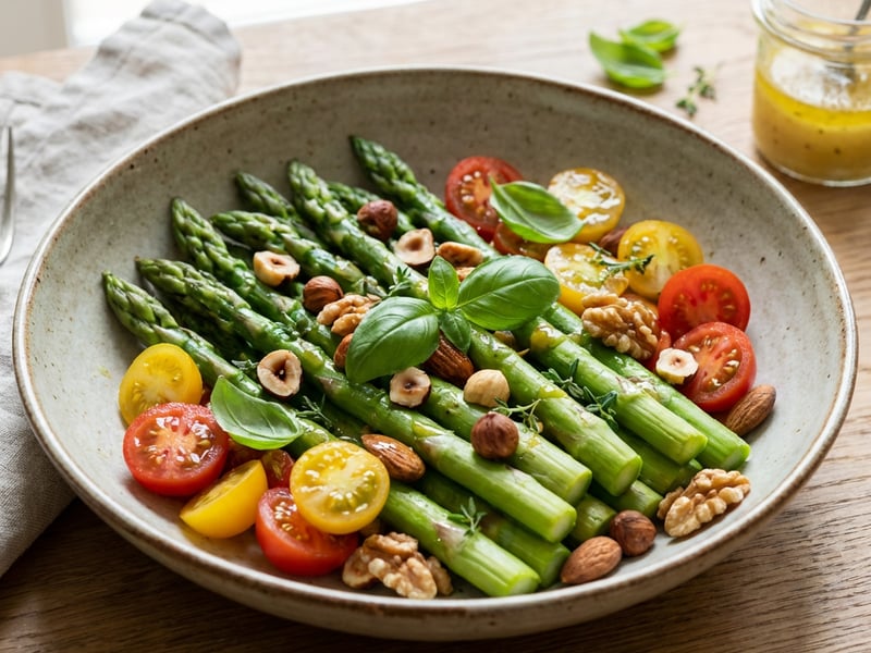 Asparagus Salad with Tomatoes and Nuts