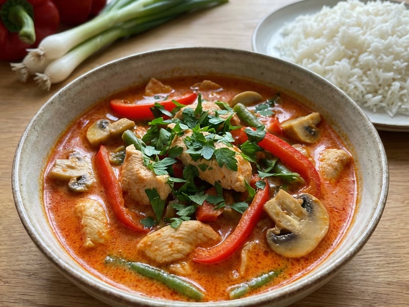 Red Thai Curry with Chicken Fillet