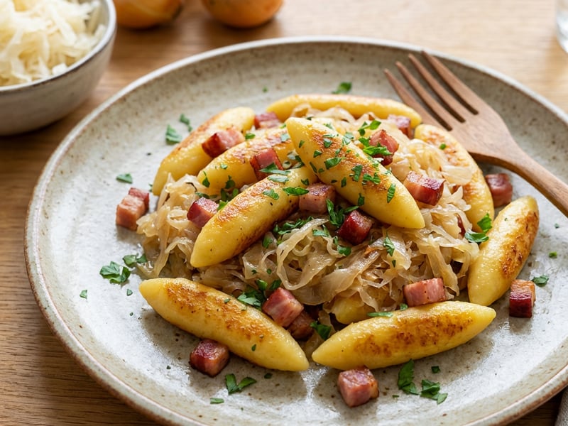 Schupfnudeln with Sauerkraut