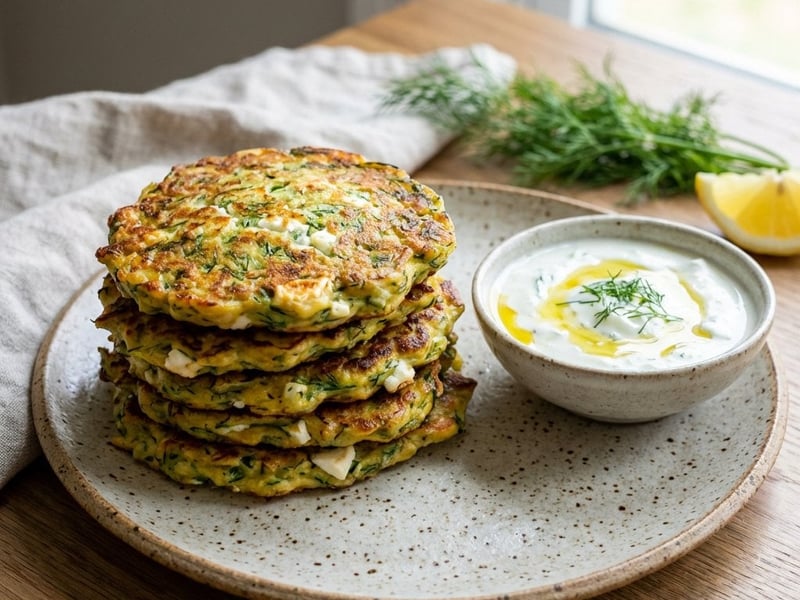 Türkische Zucchini-Puffer (Kabak Mücveri)