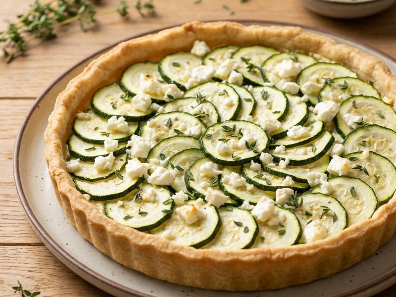 Zucchini-Feta-Quiche | Herzhaft & Knusprig