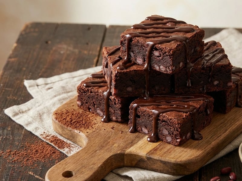 Saftige Bohnen-Brownies mit Schokoglasur