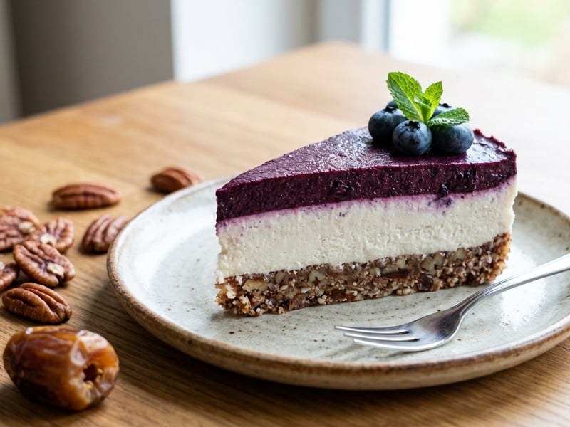 No-Bake Vegan Blueberry Cheesecake