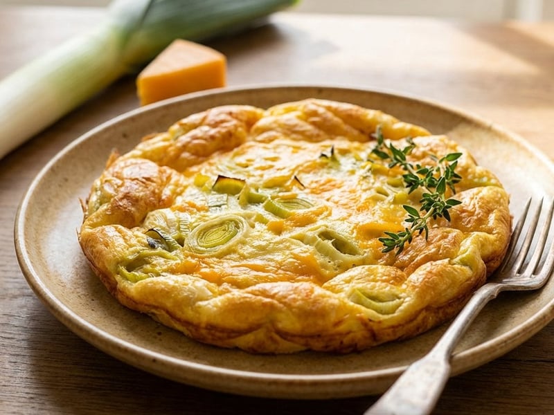Leek Frittata | Fluffy & Hearty