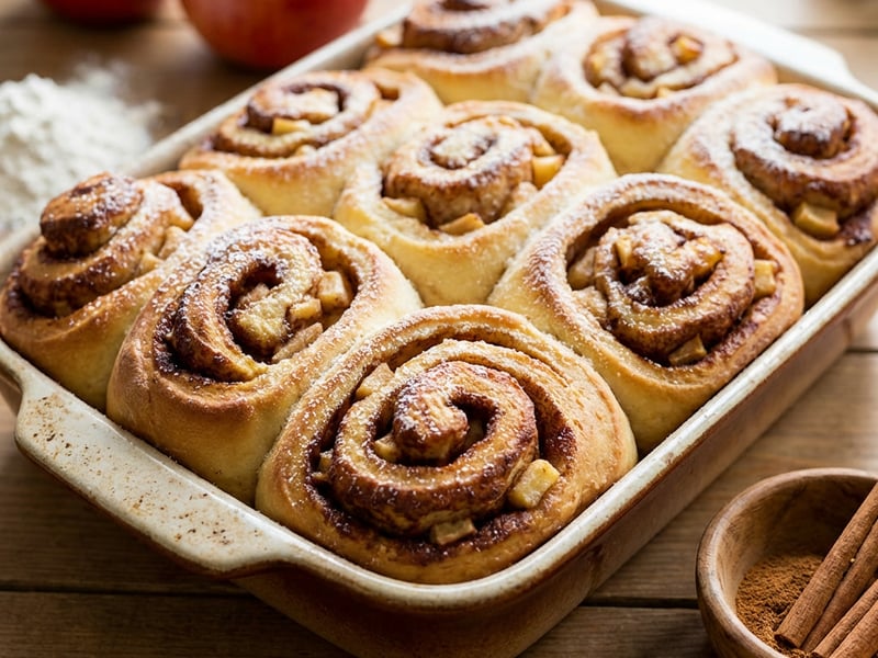 Apfel-Zimt-Schnecken aus Quark-Öl-Teig