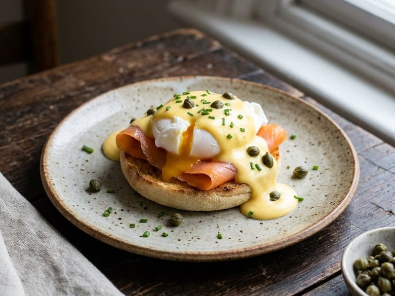 Eggs Benedict mit Räucherlachs