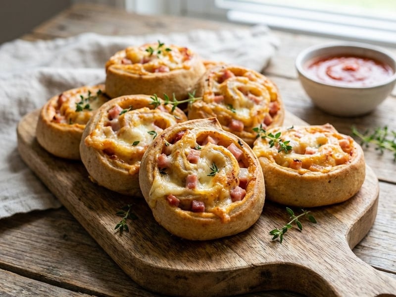 Savory Spelt Pizza Swirls