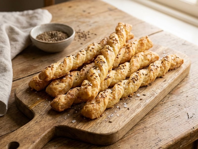 Crispy Cheese Sticks with Parmesan & Caraway | Savory Snack